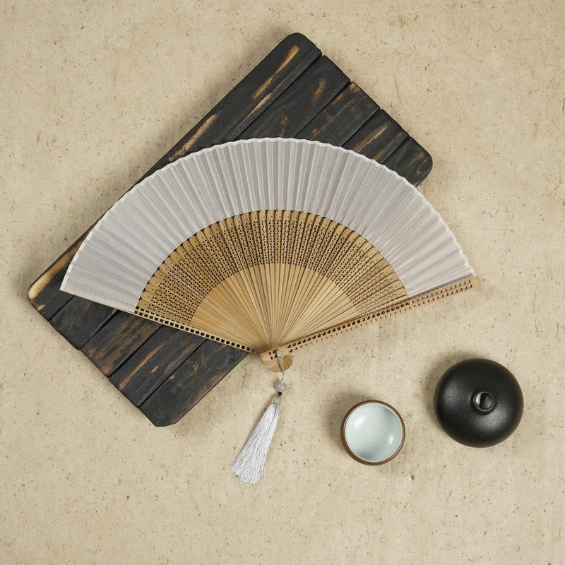 Natural Bamboo Silk Handheld Fan