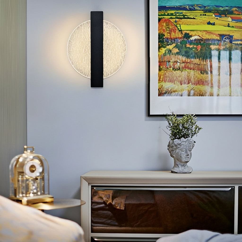 Contemporary LED Wall Light – Sleek Glass Bedroom Sconce - Cofik