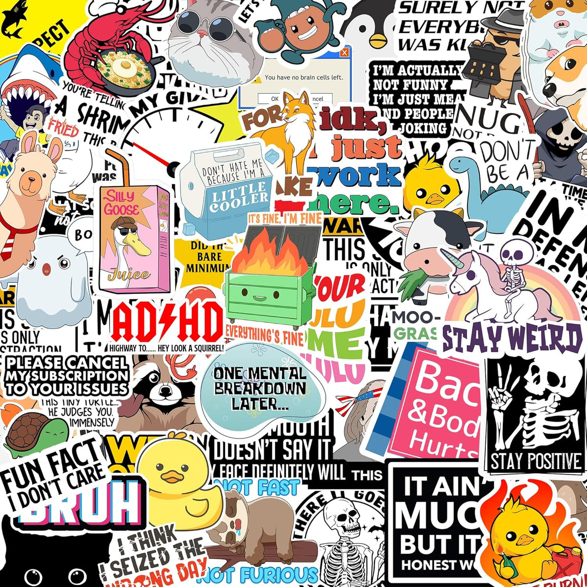 Funny Quote Sticker Pack of 130