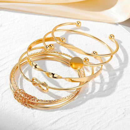 Chic 5 Pack Twist Bangles Set