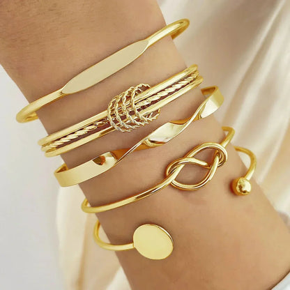 Chic 5 Pack Twist Bangles Set - Cofik