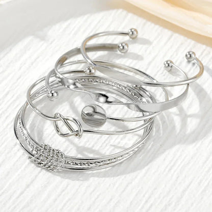 Chic 5 Pack Twist Bangles Set