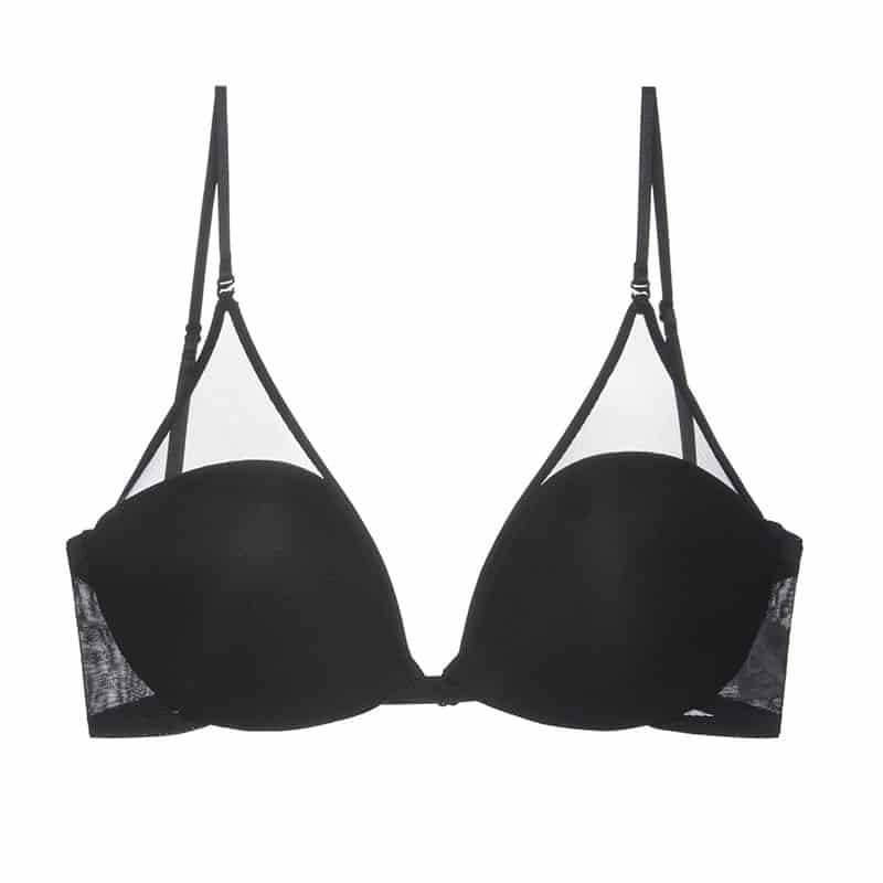 Comfortable Seamless Backless Bra with Sheer Mesh