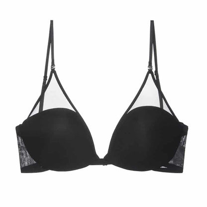Comfortable Seamless Backless Bra with Sheer Mesh