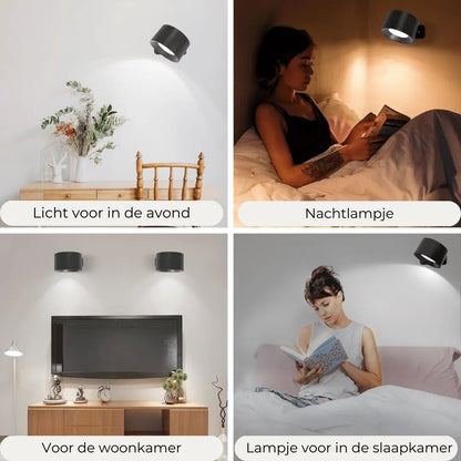 Cordless LED Rotating Wall Light