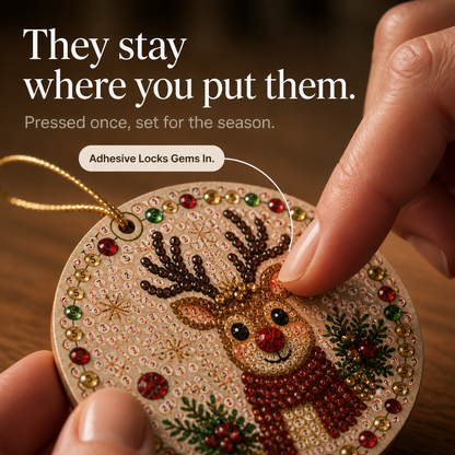 6-Piece Diamond Painting Christmas Ornament Kit