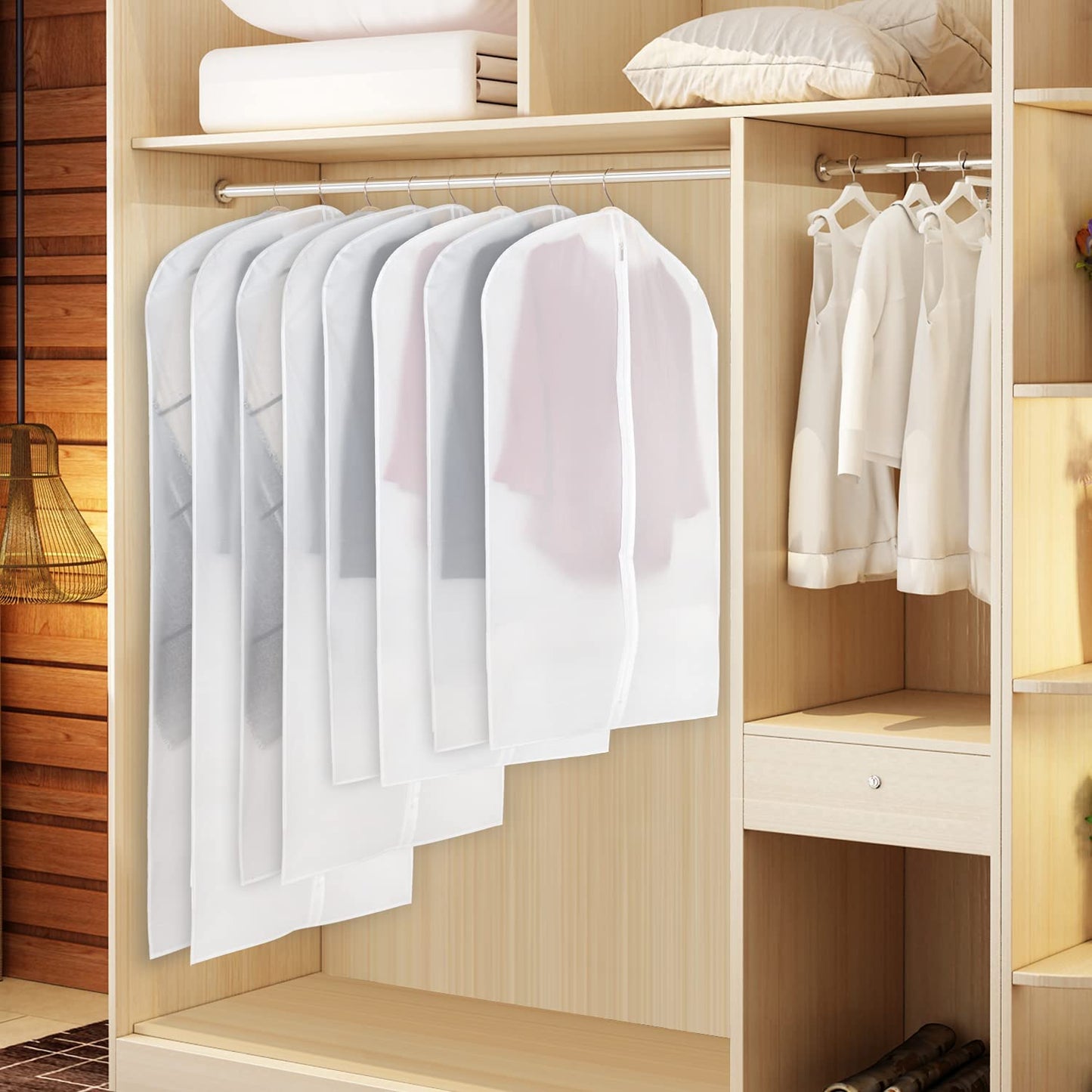 Clear 6-Pack Clothing Storage Bags