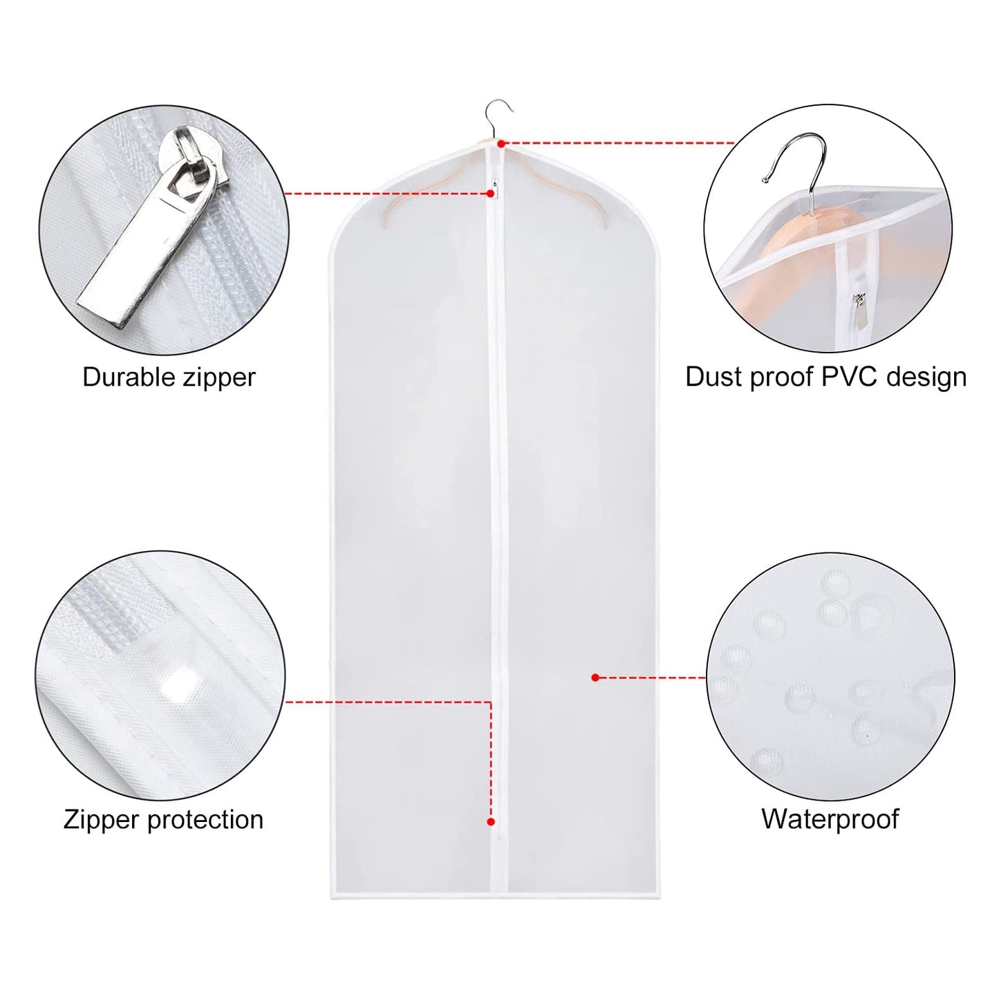 Clear 6-Pack Clothing Storage Bags