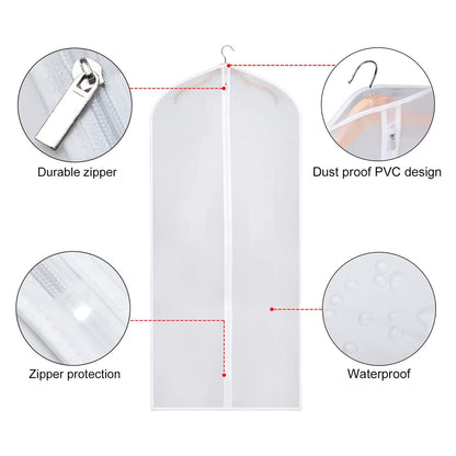 Clear 6-Pack Clothing Storage Bags