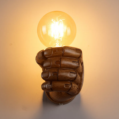 Unique Metal Fist Wall Light