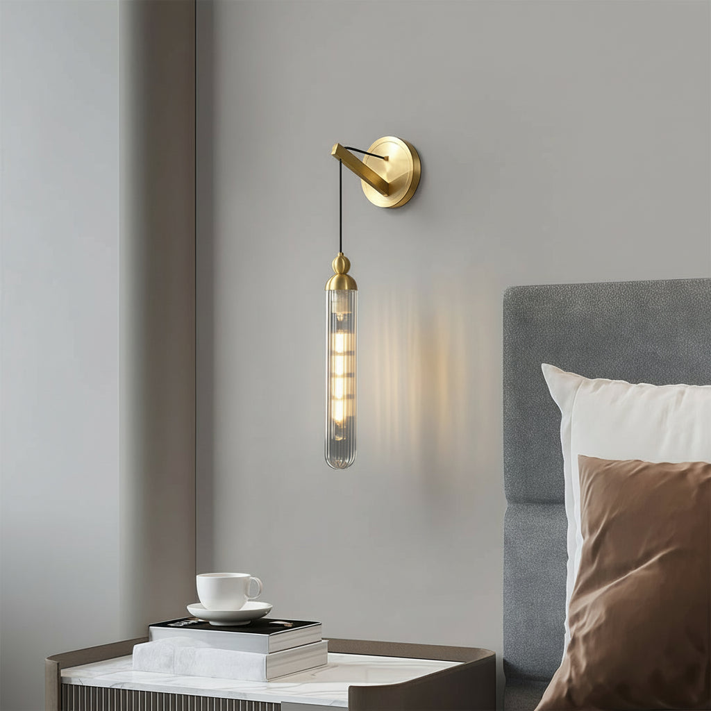 Simple Brass Glass Pendant Light Fixture - Cofik