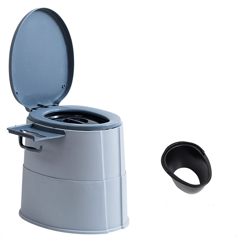 Compact Round Floor Mount Toilet Bowl for Bathroom