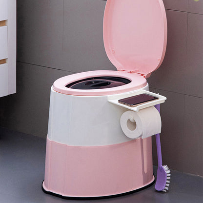 Compact Round Floor Mount Toilet Bowl for Bathroom