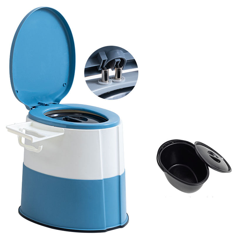 Compact Round Floor Mount Toilet Bowl for Bathroom