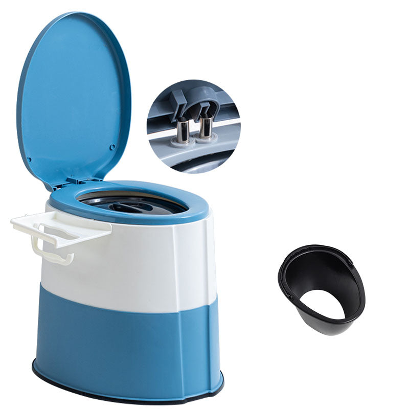 Compact Round Floor Mount Toilet Bowl for Bathroom