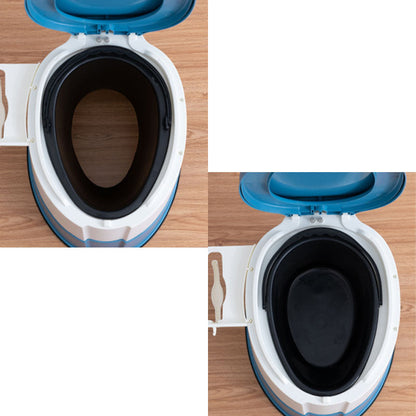 Compact Round Floor Mount Toilet Bowl for Bathroom