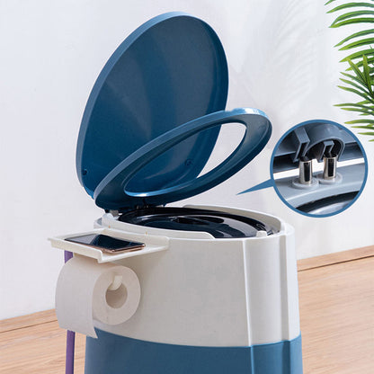 Compact Round Floor Mount Toilet Bowl for Bathroom