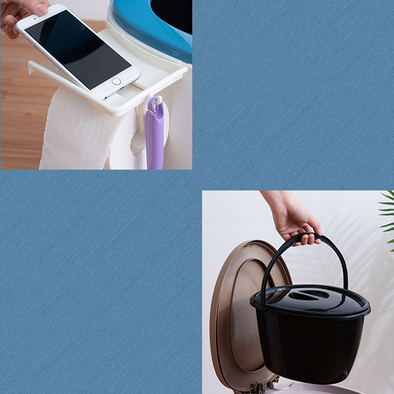 Compact Round Floor Mount Toilet Bowl for Bathroom