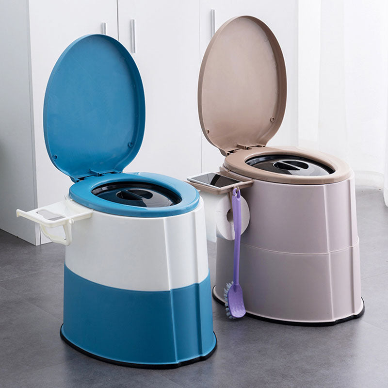 Compact Round Floor Mount Toilet Bowl for Bathroom