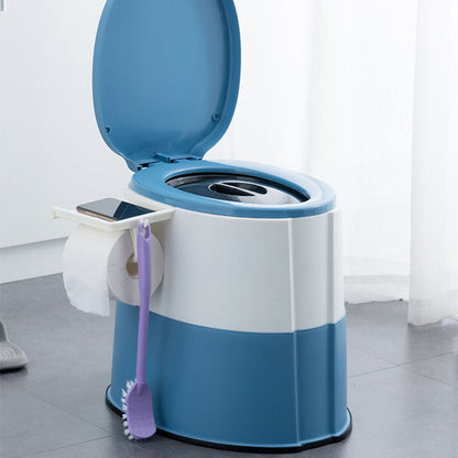 Compact Round Floor Mount Toilet Bowl for Bathroom