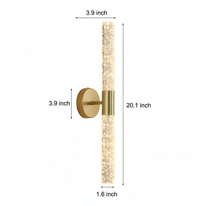 Contemporary LED Glass Wall Light Fixtures 50cm