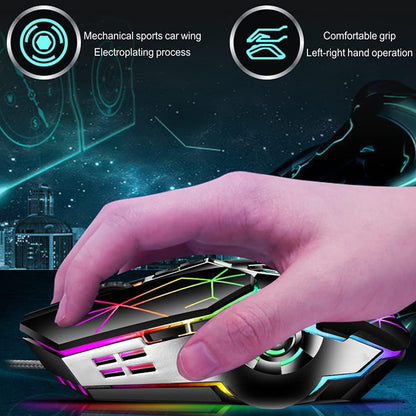 Pro Gamer Keyboard RGB LED Blue Mechanical Keys