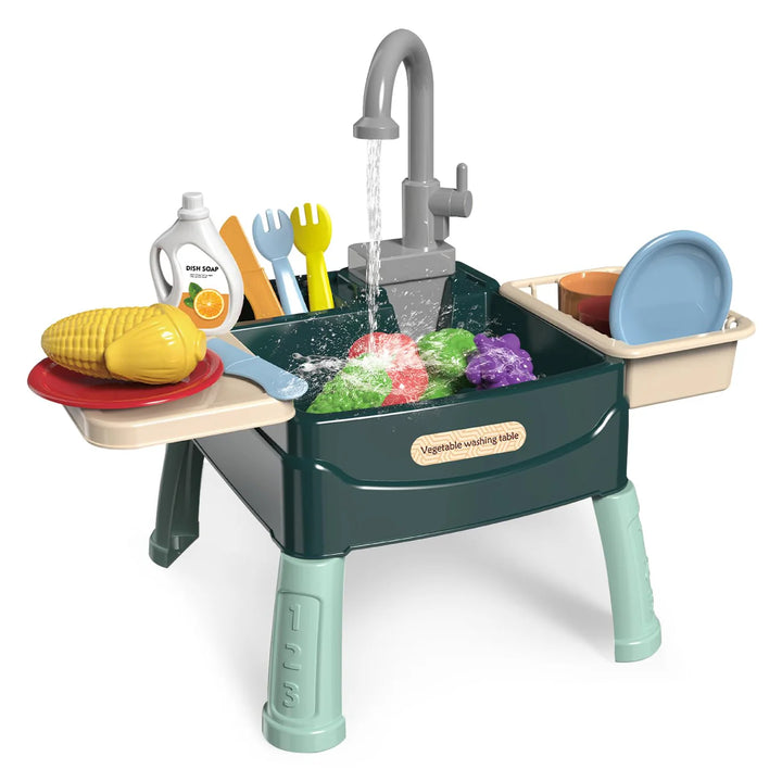Fun Kids Play Kitchen with Water Play Faucet