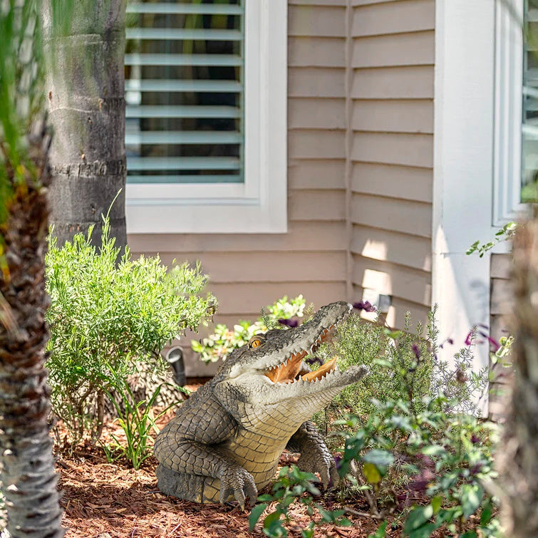 Realistic Alligator Garden Statue