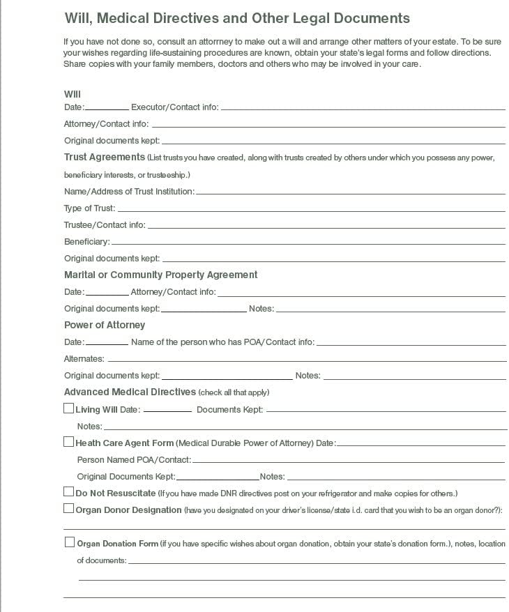 Practical Planner for Loved Ones After I'm Gone