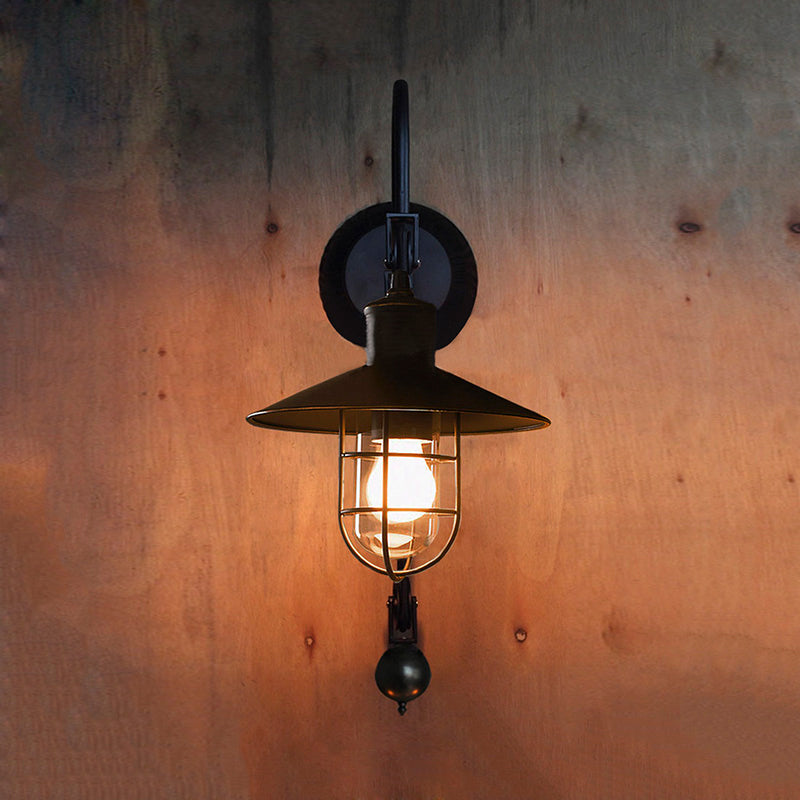 Industrial Clear Glass Pendant Light with Adjustable Arm - Cofik