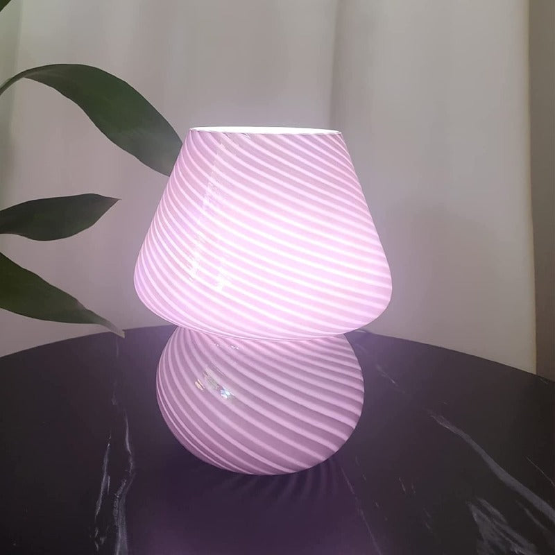 Elegant Glass Table Lamp Mushroom Shape
