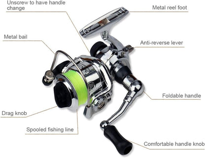 Portable Mini Fishing Rod Set with Reel
