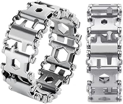 Tactical 29-in-1 Metal Survival Tool Watch Bracelet - Cofik