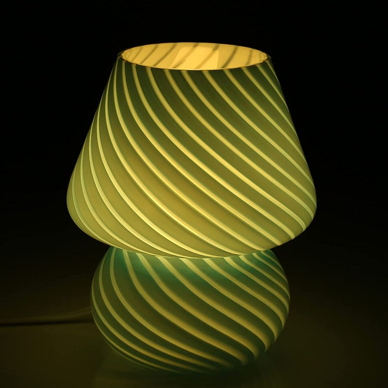 Elegant Glass Table Lamp Mushroom Shape