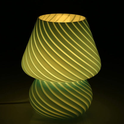Elegant Glass Table Lamp Mushroom Shape