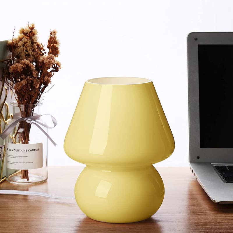 Elegant Glass Table Lamp Mushroom Shape