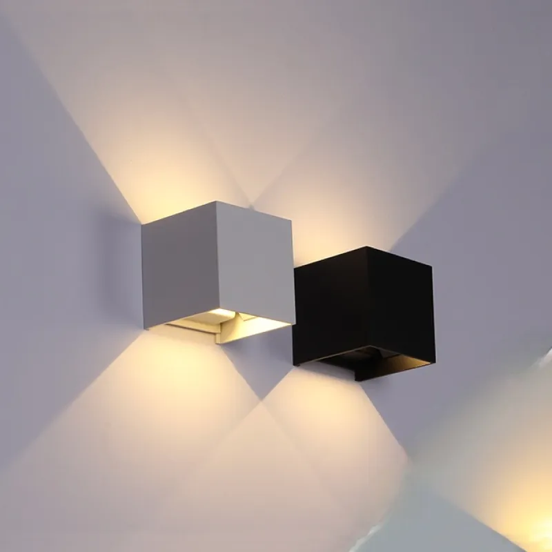 Dark Grey Metal Outside LED Wall Light
