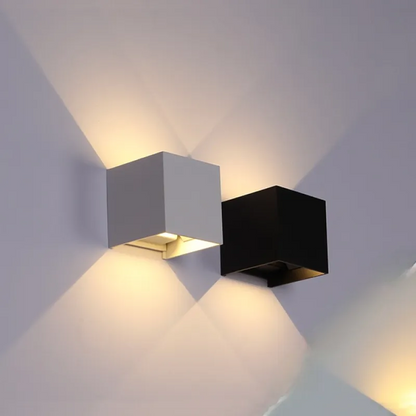 Dark Grey Metal Outside LED Wall Light