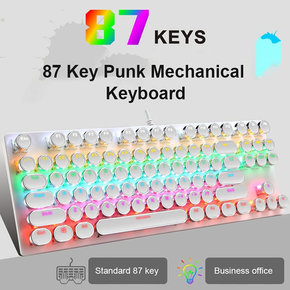 Pro Gamer Keyboard RGB LED Blue Mechanical Keys