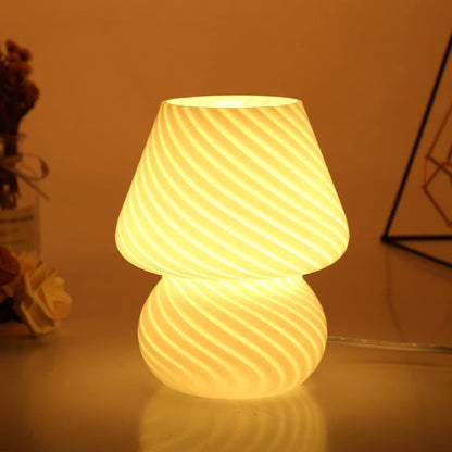 Elegant Glass Table Lamp Mushroom Shape