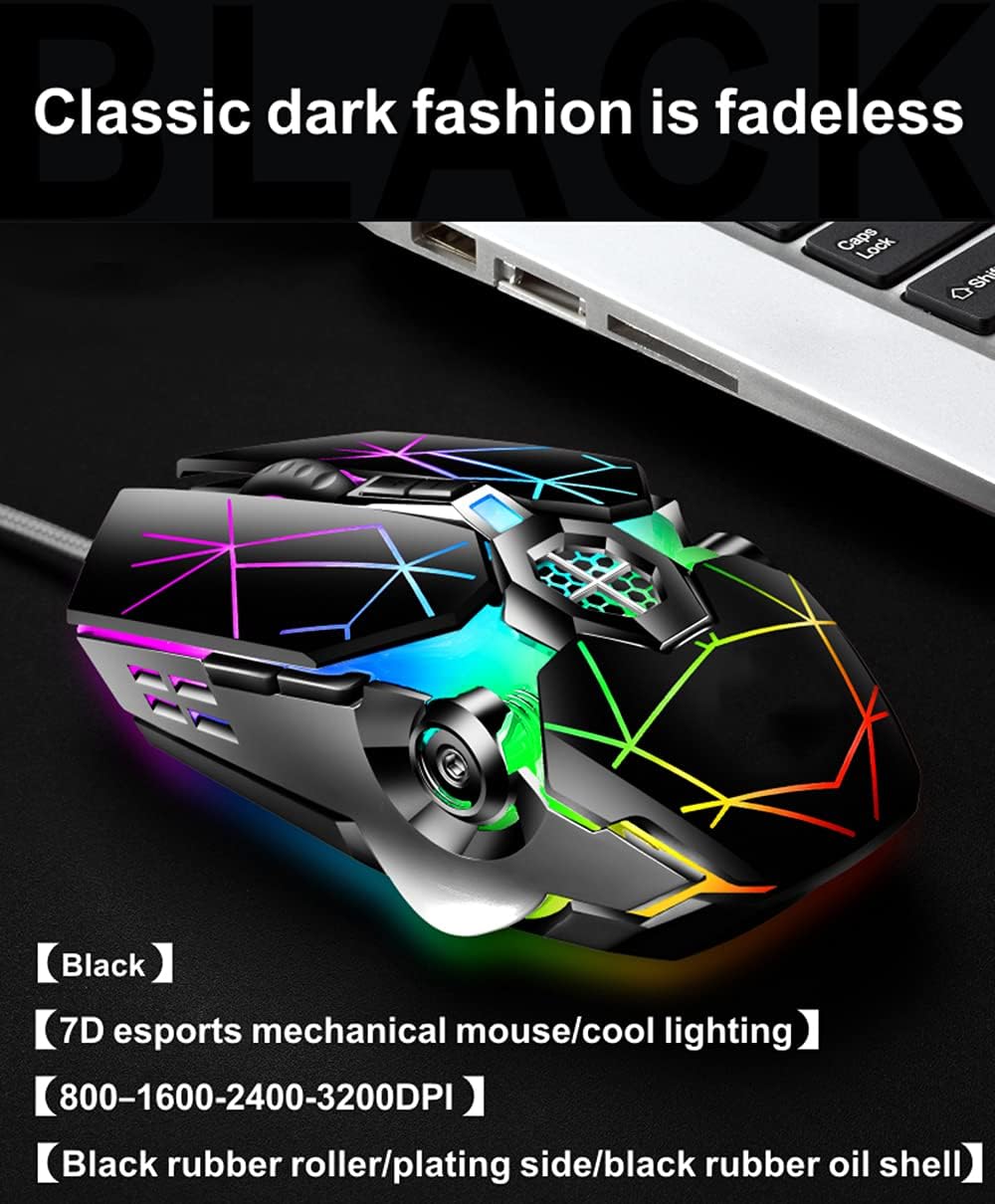 Pro Gamer Keyboard RGB LED Blue Mechanical Keys