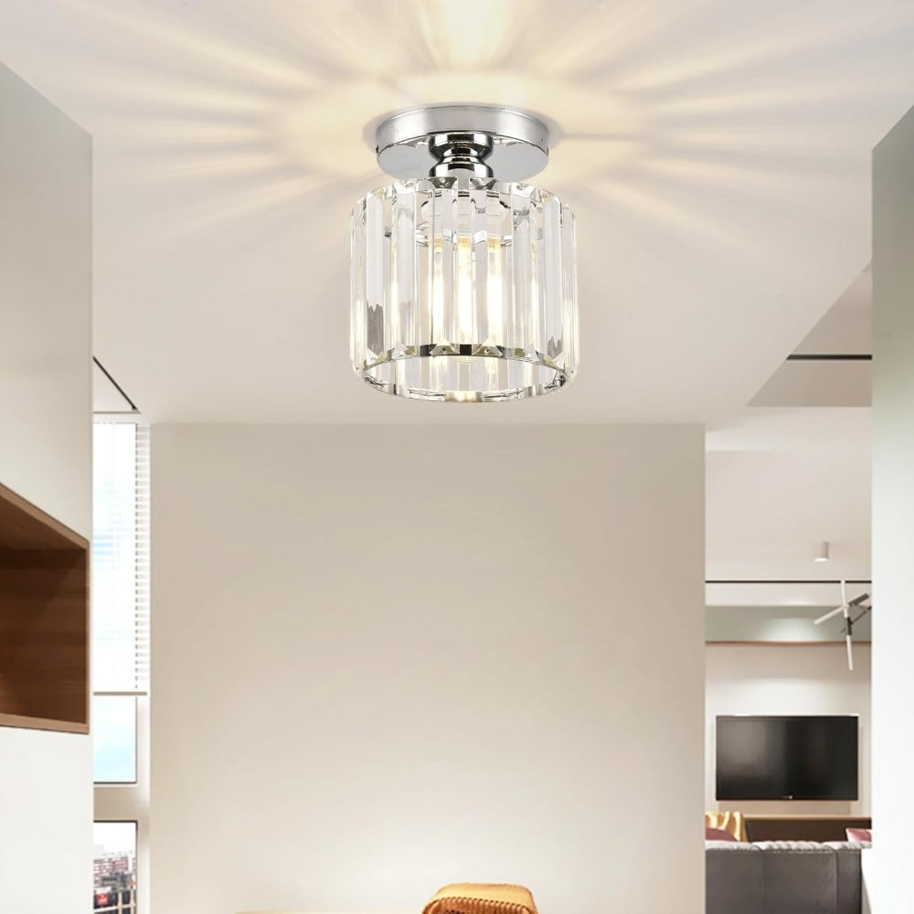 Luxury Glass Semi Flush Ceiling Light