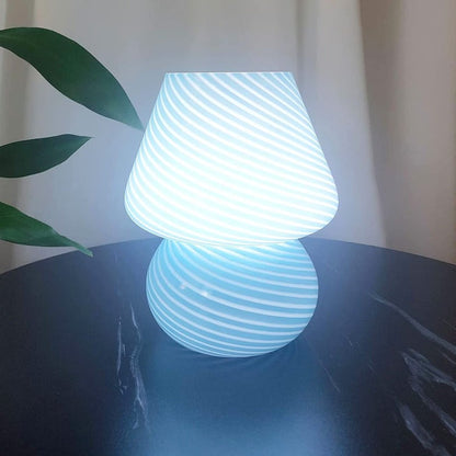 Elegant Glass Table Lamp Mushroom Shape