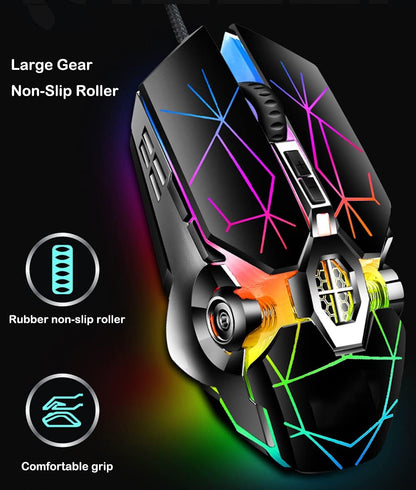 Pro Gamer Keyboard RGB LED Blue Mechanical Keys
