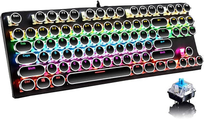Pro Gamer Keyboard RGB LED Blue Mechanical Keys