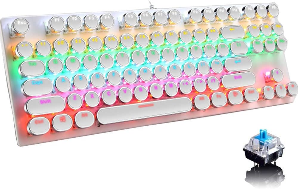 Pro Gamer Keyboard RGB LED Blue Mechanical Keys