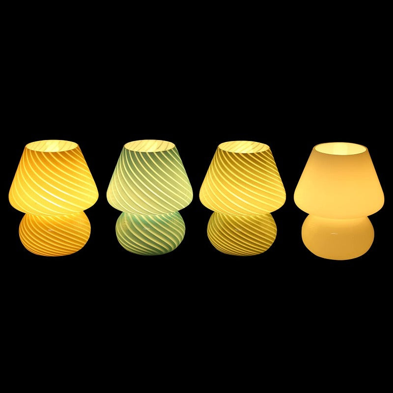 Elegant Glass Table Lamp Mushroom Shape