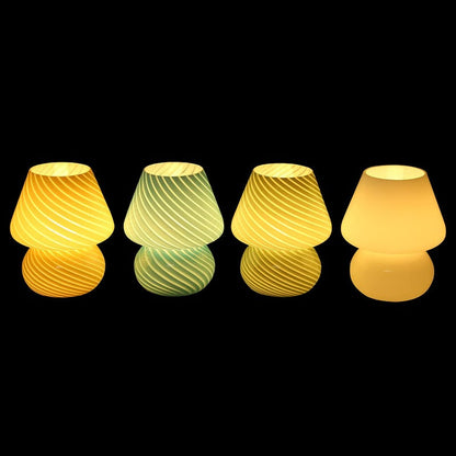 Elegant Glass Table Lamp Mushroom Shape