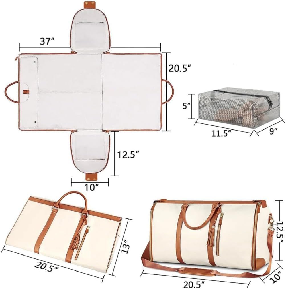 Spacious Folding Ladies Travel Bag with Suit Organizer