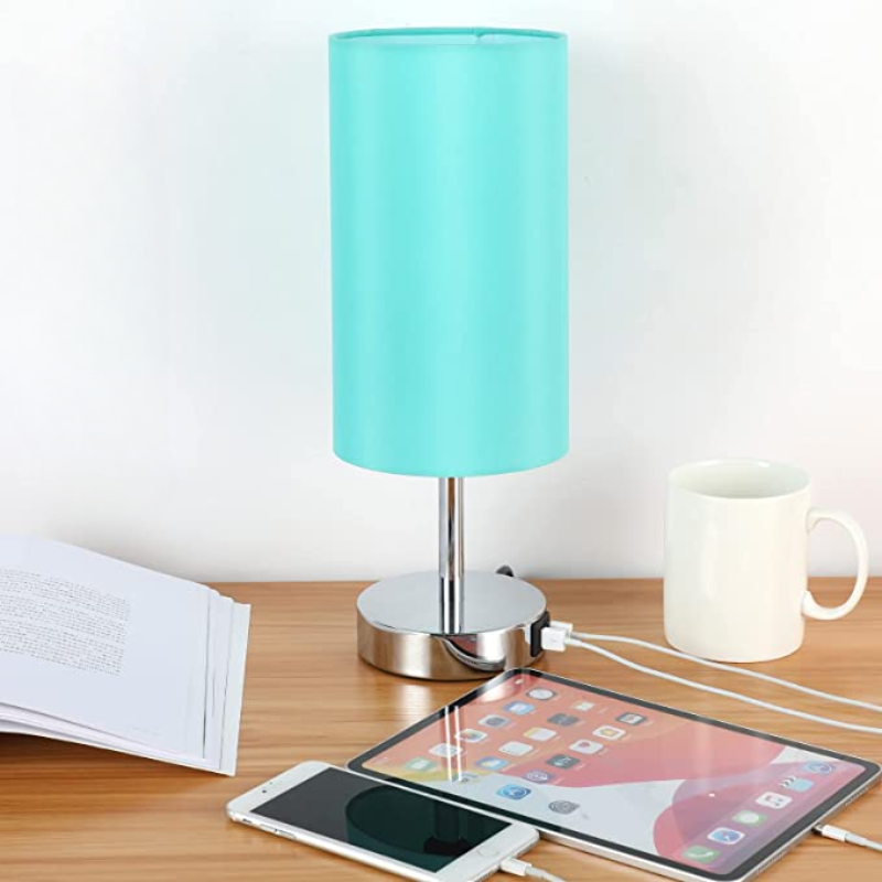 Smart Wooden Bedside Lamp with USB Port